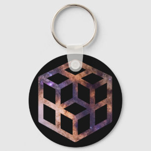 Porte-clés Géométrie Astrométrique de la grille du cube spati