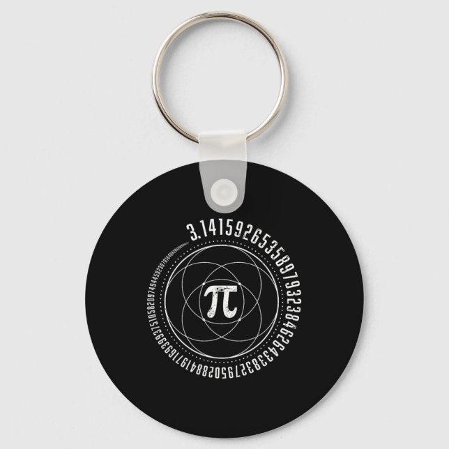 Porte-clés Géométrie Sacrée Pi Math Science Stem 3.14 Pi Jour (Recto)