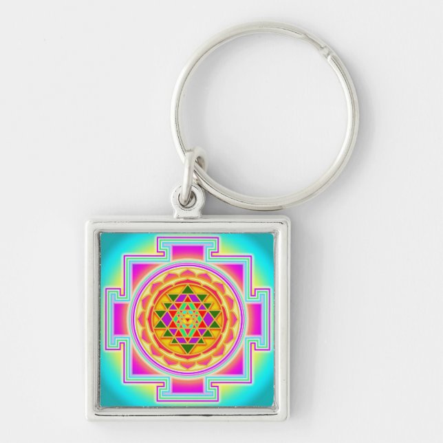 Porte-clés Géométrie sacrée Sri Yantra (Devant)