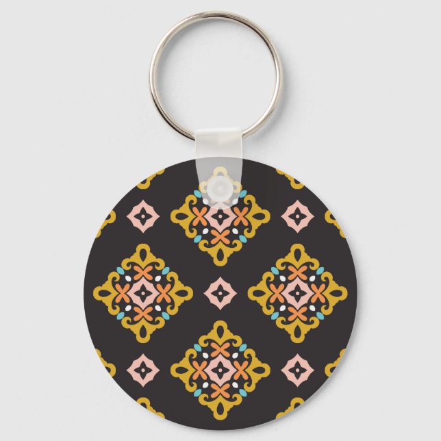 Porte-clés Géométrique Abstraite : Texture Vintage transparen (Recto)