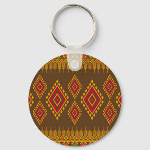 Porte-clés Géométrique ethnique, conception traditionnelle, r