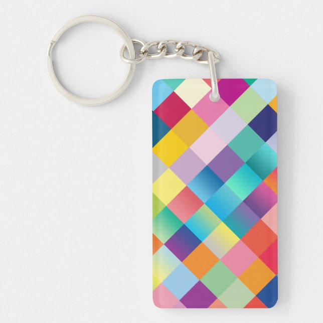 Porte-clés : GEOMETRIQUE MULTICOLORE (Devant)
