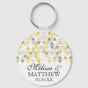 Porte-clés Géométrique triangulaire de motif de triangle de