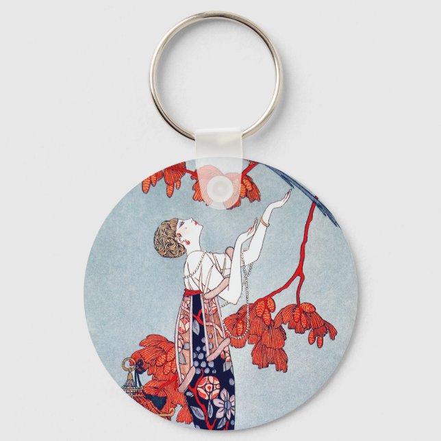 Porte-clés George Barbier "L'Oiseau Volage" 1914 (Recto)