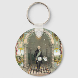 Porte-clés George Washington comme un franc-maçon