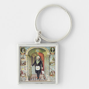 Porte-clés George Washington en tant que franc-maçon