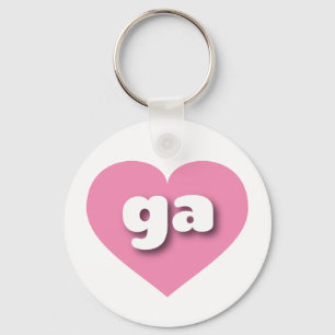 Porte-clés Georgia Pink Heart - J'aime ga