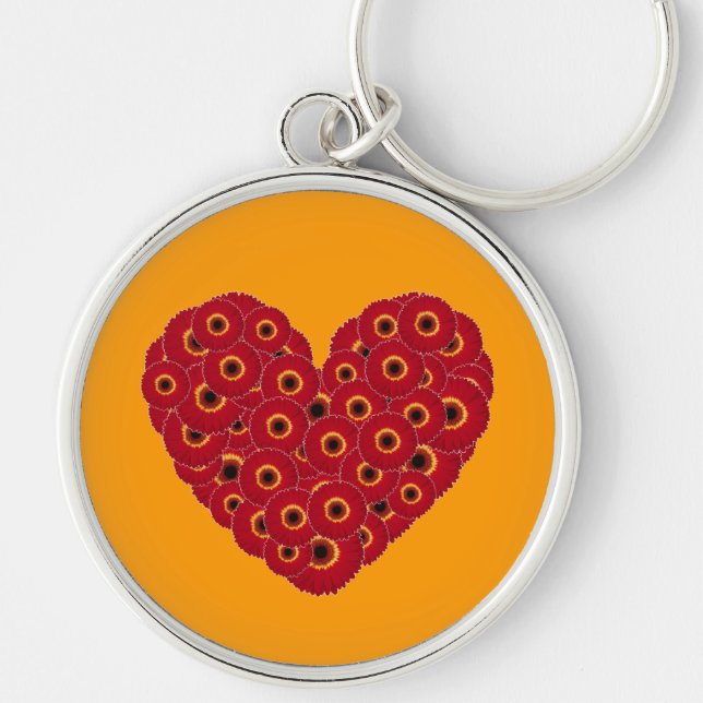 Porte-clés Gerber Daisy Heart (Devant)