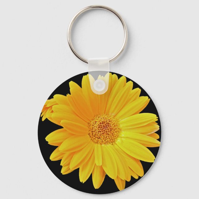 Porte-clés Gerbera Daisy (Gerbera hybrida) - Jaune (Recto)