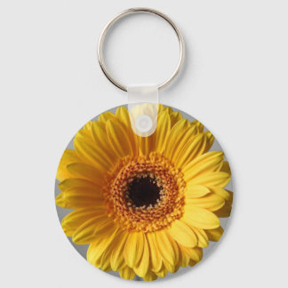 Porte-clés Gerbera jaune soleil