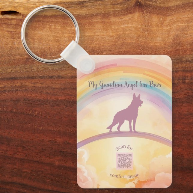 Porte-clés German Shepherd Memorial Keychain – Grief Music (Recto)