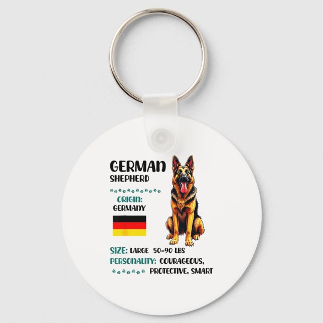 Porte-clés German Shepherd Origin Funny German Shepherd Lover (Recto)
