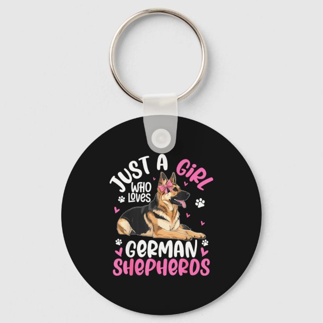 Porte-clés German Shepherd Shirt For Girls Women German Sheph (Recto)