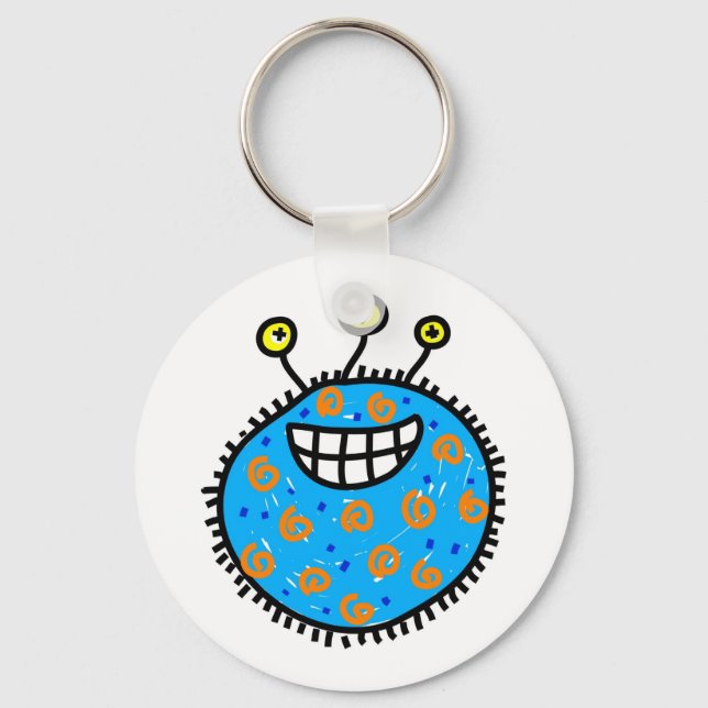 Porte-clés Germe de dessin bleu (Recto)