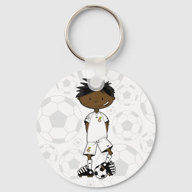 Porte-clés Ghana Porte - clé de soccer (Recto)