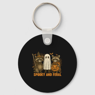 Porte-clés Ghost Racoon éffrayant Et Férale Halloween Costu