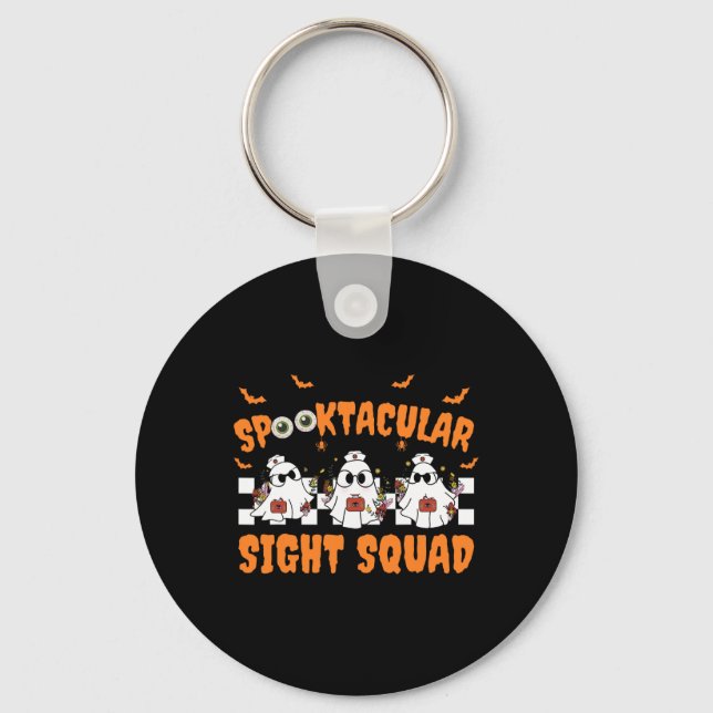 Porte-clés Ghost Sight Squad Halloween Optométrie (Recto)