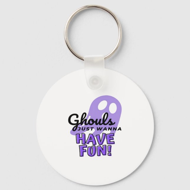 Porte-clés Ghouls veut juste s'amuser Sloth Halloween (Recto)
