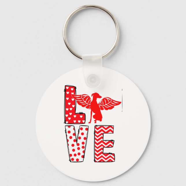 Porte-clés Ghound Valentines Day Love Valentine Cute Heart  (Recto)