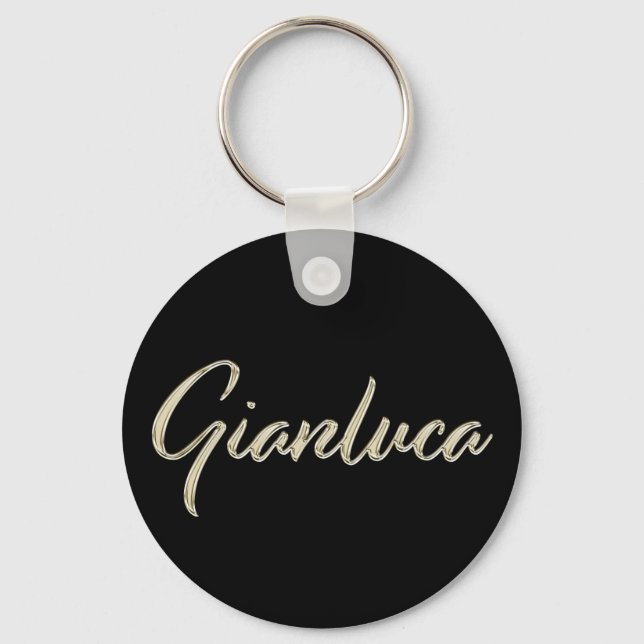 Porte-clés Gianluca Nom whitegold Button (Recto)
