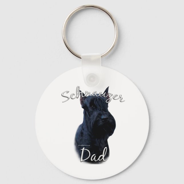 Porte-clés Giant Schnauzer Papa 2 (Recto)