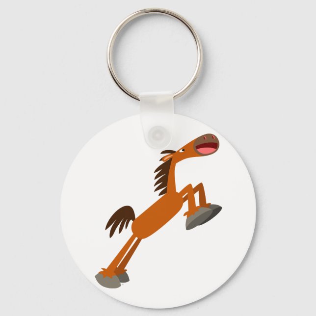 Porte-clés Giddyup, Horsey! Cartoon Horse Keychain (Recto)