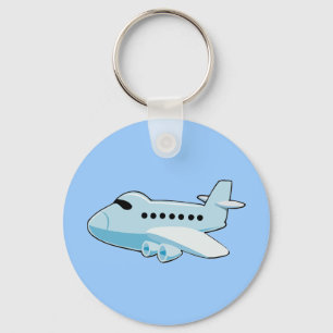 Porte-clés gif_airplane_002 BLUE Cartoon Airplane