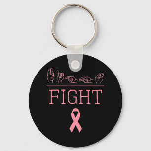 Porte-clés Gif Ruban de sensibilisation au cancer du sein de