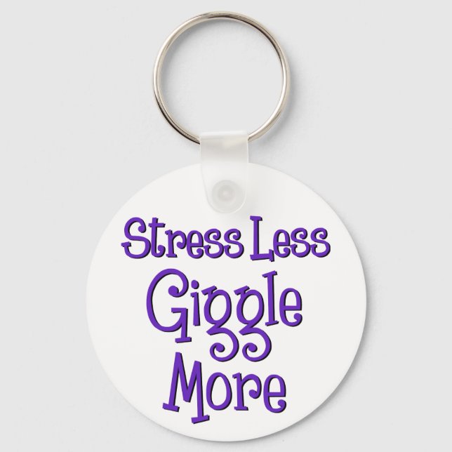 Porte-clés GIGGGLE MORE, encre violette (Recto)