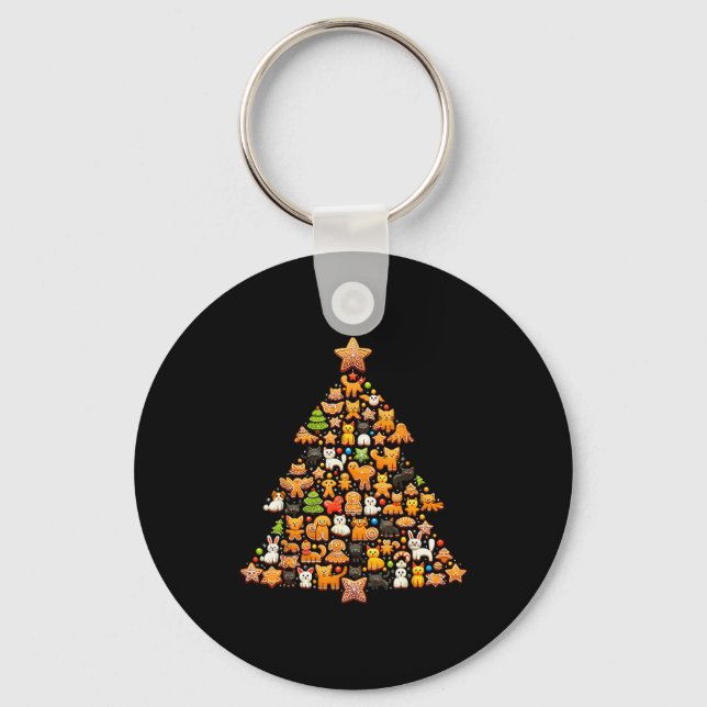 Porte-clés Gingerbread Christmas Tree Funny Gingerbread Anima (Recto)