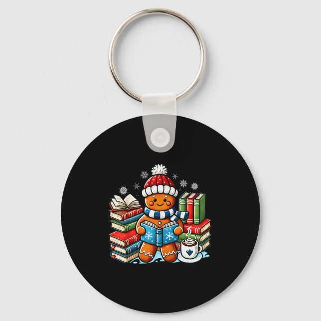 Porte-clés Gingerbread Reading Teacher Bookish Library Kids U (Recto)