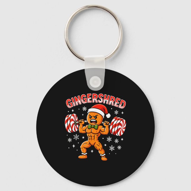 Porte-clés Gingershred Drôle Bonhomme en pain d'épices Gymnas (Recto)