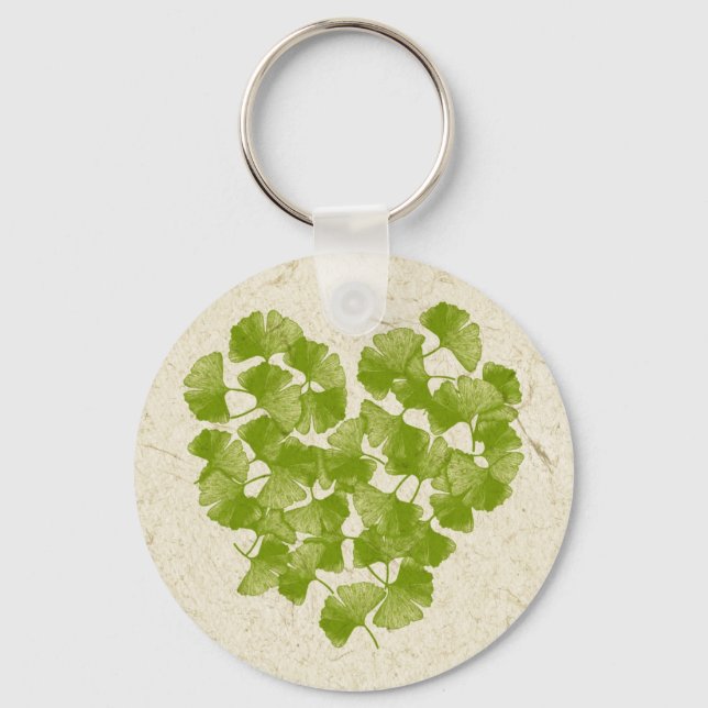 Porte-clés Ginkgo Leaf Heart (Recto)