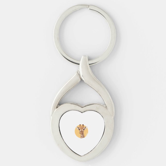 Porte-clés Girafe Avec Bouche De Cookie Drôle (Devant)