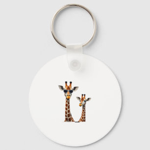 Porte-clés Girafe avec Lunettes de soleil Safari Jungle Anima