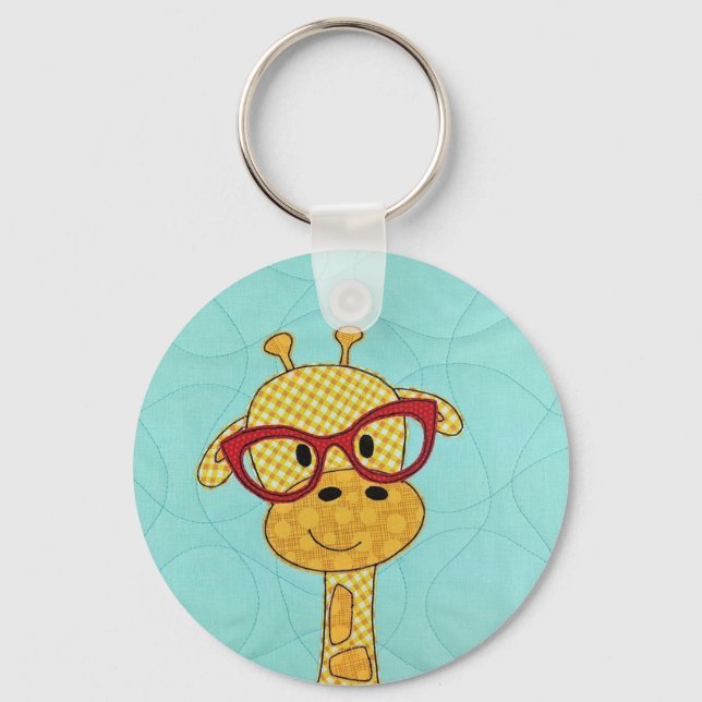 Porte-clés - Girafe bibliophile (Recto)