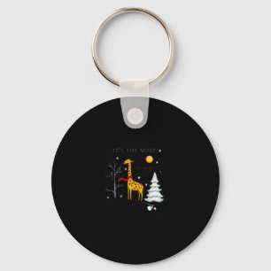 Porte-clés Girafe Drôle Le Plus Merveilleux Temps Noël T-