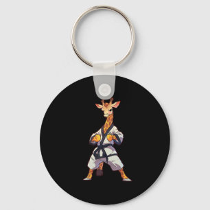 Porte-clés Girafe Karaté Taekwondo Arts Martiaux Combattant
