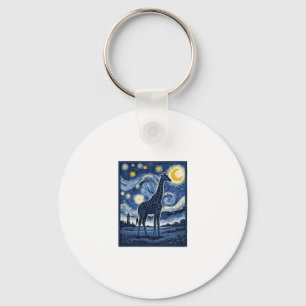 Porte-clés Girafe Nuit Étoilée Vintage