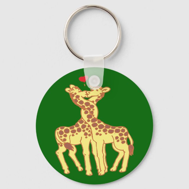 Porte-clés Girafes amoureux (Recto)