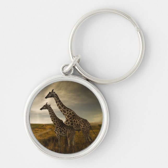 Porte-clés Girafes et le paysage (Devant)
