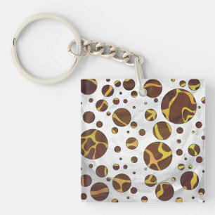 Porte-clés Giraffe Brown et jaune