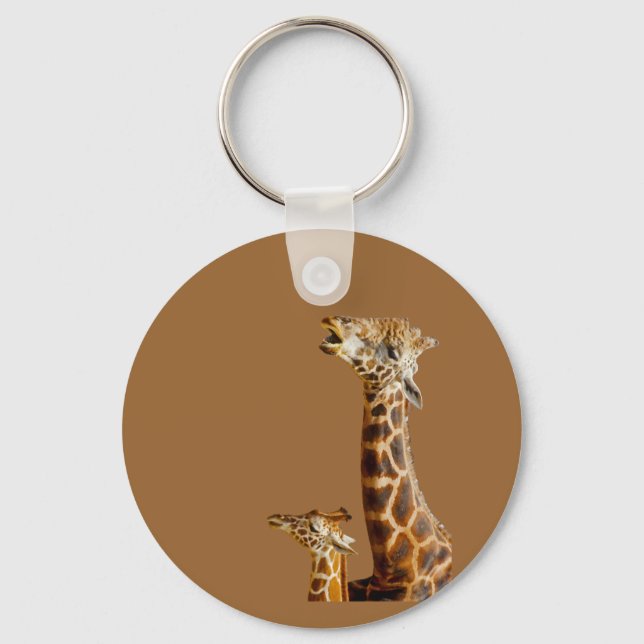 Porte-clés Giraffe cadeau de famille (Recto)