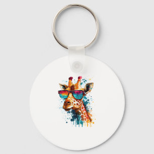 Porte-clés Giraffe Lunettes de soleil Vintage drôle Animal af