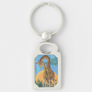 Porte-clés Giraffe maman et bébé