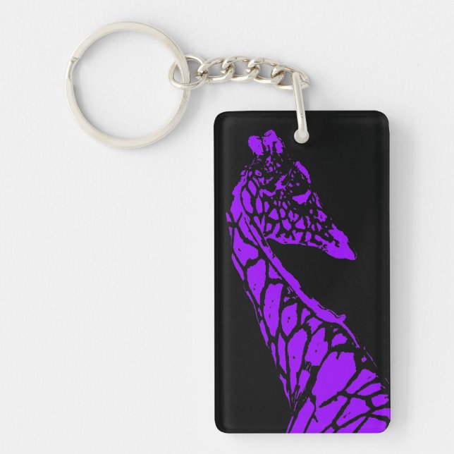Porte-clés Giraffe violette (Devant)