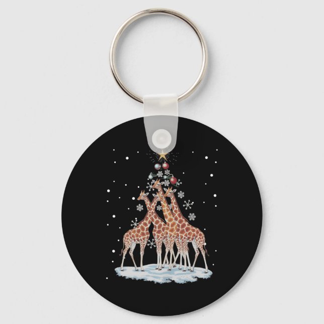 Porte-clés Giraffes Arbre de Noël Giraffe Arbre de Noël Joyeu (Recto)