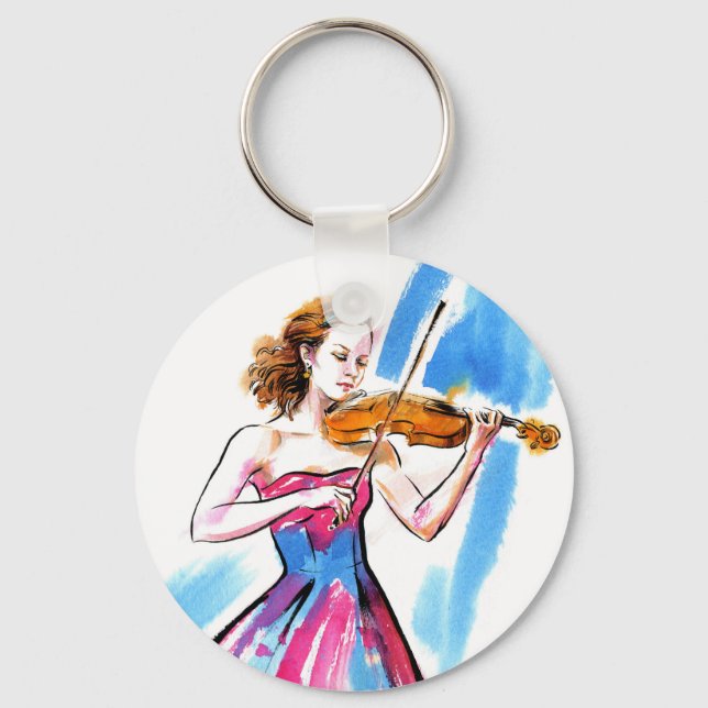 Porte-clés Girl playing the violin (Recto)