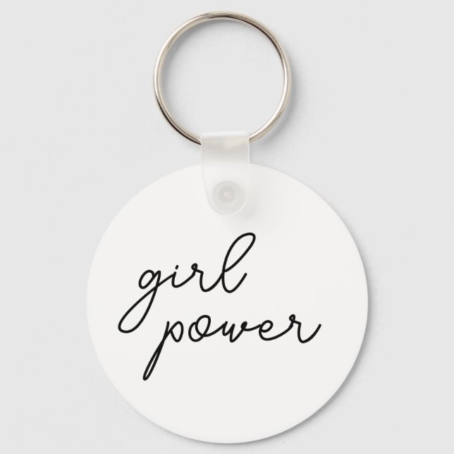 Porte-clés Girl Power Vibes | Cute Feminist Keychain Design (Recto)