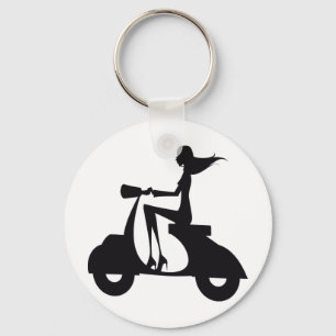 Porte-clés Girl Scooter noir